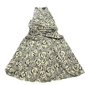 Adrianna Papell Halter neck Gold Chain Floral Dress Size 10 Fall Wedding Guest